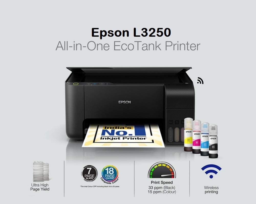  Epson EcoTank L3250 A4 Wi-Fi All-in-One Ink Tank Printer Ink